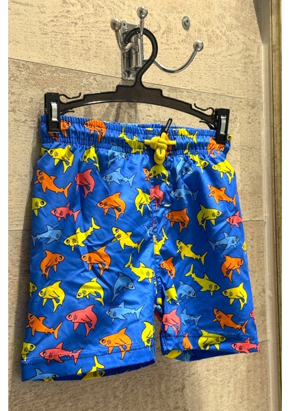 Yeni Sezon Köpek Balığı Desenli Hızlı Kuruma Özellikli Erkek Çocuk Şort Mayo fiyatları