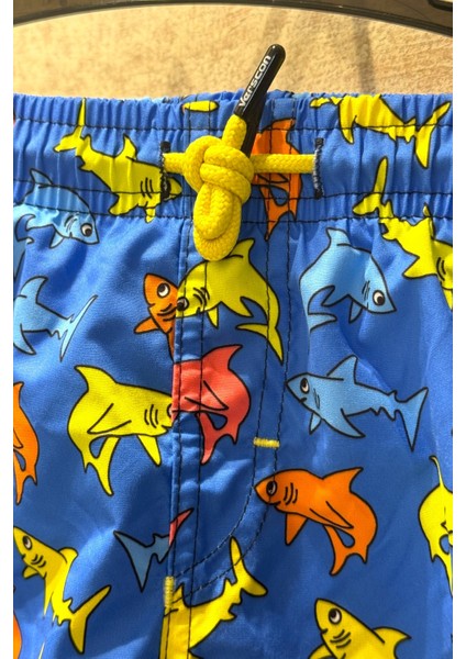 Yeni Sezon Köpek Balığı Desenli Hızlı Kuruma Özellikli Erkek Çocuk Şort Mayo fırsatları