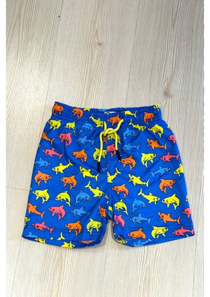 Yeni Sezon Köpek Balığı Desenli Hızlı Kuruma Özellikli Erkek Çocuk Şort Mayo indirimleri