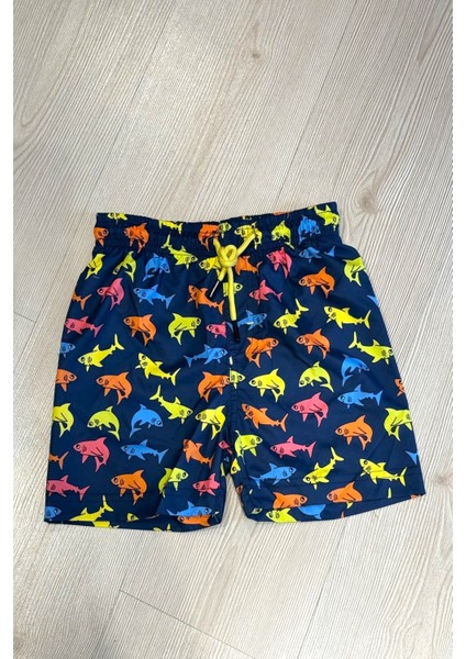 Yeni Sezon Köpek Balığı Desenli Hızlı Kuruma Özellikli Erkek Çocuk Şort Mayo fırsatları