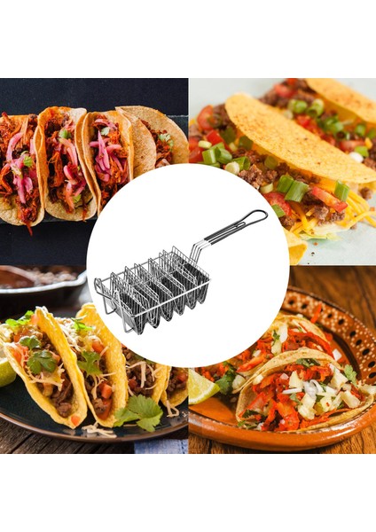 Paslanmaz Çelik Taco 4/6 I Kıış Tortilla Kızartma Sepeti Taco 6 V Şekli Orta (Yurt Dışından) modelleri