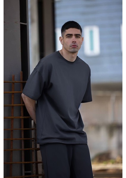 Erkek Kısa Kollu Penye Oversize T-Shirt