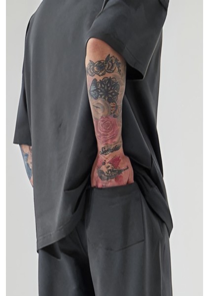 Erkek Oversize Penye Yazlık Kısa Kollu T-Shirt