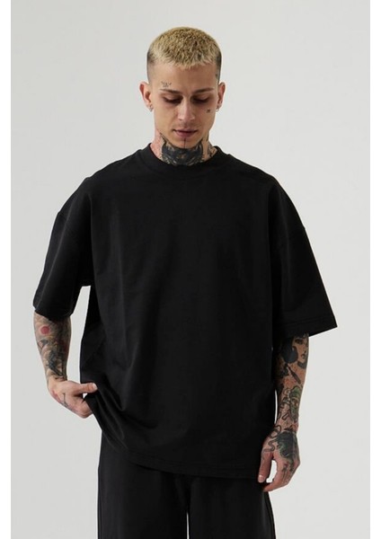 Erkek Oversize Penye Yazlık Kısa Kollu T-Shirt