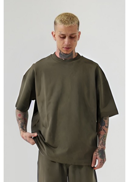 Erkek Oversize Penye Yazlık Kısa Kollu T-Shirt
