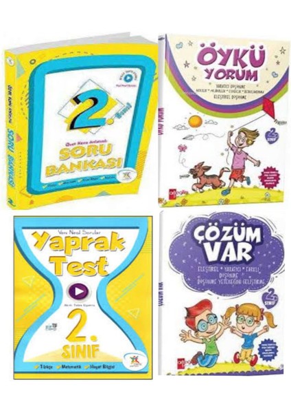 2.sınıf Özet Konu Anlatımlı Soru Bankası +Öykü Yorum+Çözüm Var ve 2.sınıf Yaprak Test