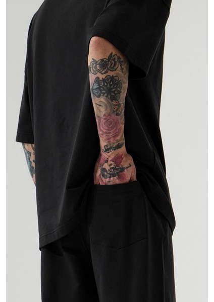 Erkek Oversize Penye Yazlık Kısa Kollu T-Shirt