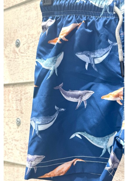 Yeni Sezon Sevimli Balina Desenli Hızlı Kuruma Özellikli Erkek Çocuk Şort Mayo fiyatları