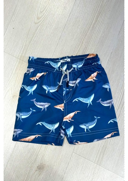 Yeni Sezon Sevimli Balina Desenli Hızlı Kuruma Özellikli Erkek Çocuk Şort Mayo fırsatları