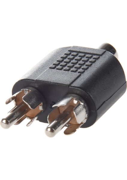 Çift Rca Erkek Tak - 1 x Rca Dişi Soket Fono Av Adaptör Konnektörü (Yurt Dışından)
