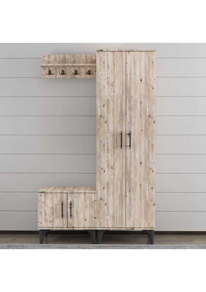 Modern Raflı Ayakkabılık Vestiyer