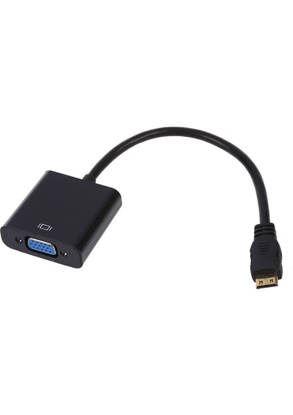 Notebook Pc Için 10 Inç Mini - VGA Dişi Video Kablosu Adaptörü 1080P - Siyah (Yurt Dışından)