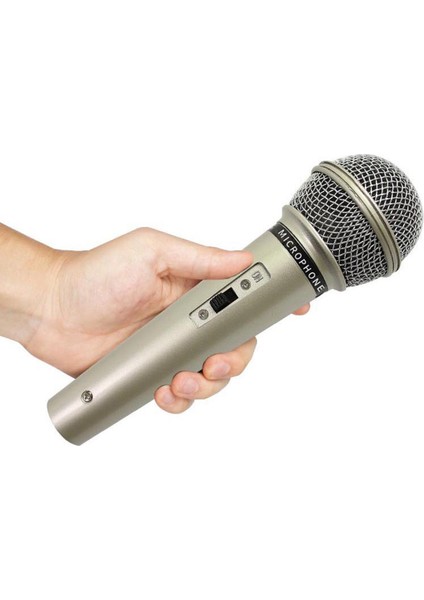 Mikrofon Profesyonel Dinamik Kablolu Mikrofon Şarkı Söyleyen Sahne Ev Karaoke Bilgisayar Hoparlörü Mikrofon -B (Yurt Dışından)