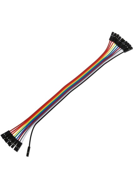 10 Adet 20 cm Dişi Kadın 1 Pinli Fiş Jumper Kablo Teller Çok Renkli (Yurt Dışından)