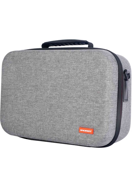 Su Geçirmez Darbeye Dayanıklı Seyahat Saklama Çantası Sert Taşıma Çantası Vr Oyun Kulaklığı Için Denetleyici Iç Örgü Cep Gri Beyaz (Yurt Dışından)