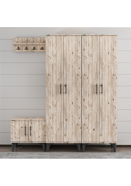 Modern Raflı Portmanto Vestiyer