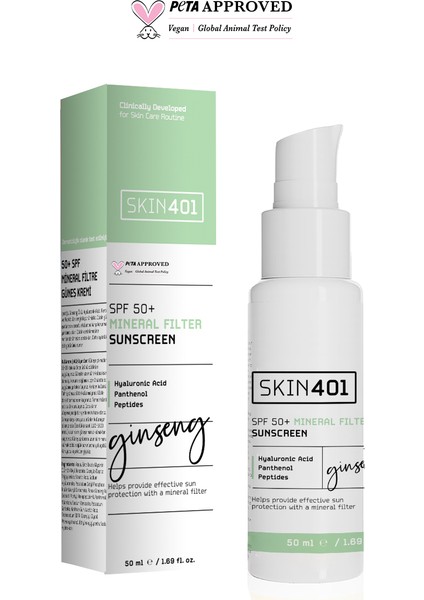 Spf 50+ Mineral Filtre Güneş Kremi 50 ml