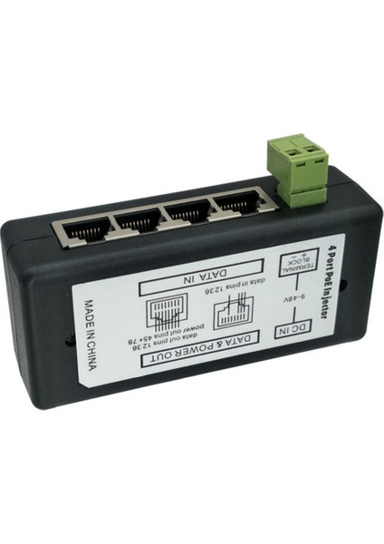 Cctv Gözetim Ip Kameraları Için 4 Portlu Poe Enjektörü Ethernet Üzerinden Güç Adaptörü Poe Güç Adaptörü (Yurt Dışından)