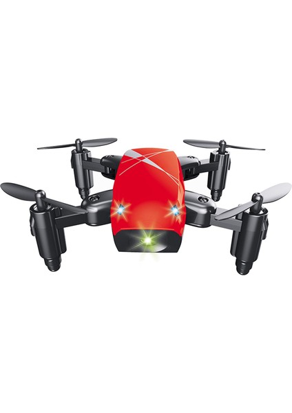 S9 Katlanır Mini Uçak Havadan Uzaktan Kumandalı Uçak Yüksek ve Küçük Uçak Taşınabilir Cep Helikopteri Kırmızı (Yurt Dışından)