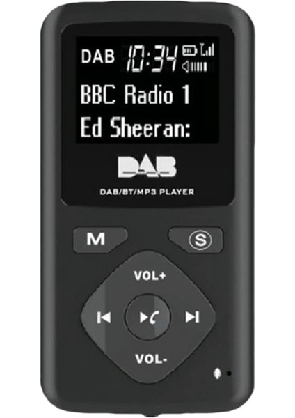 Dab/dab Dijital Radyo Bluetooth 4.0 Kişisel Cep Fm Mini Taşınabilir Radyo Kulaklık Mp3 Mikro USB Ev Için (Yurt Dışından)