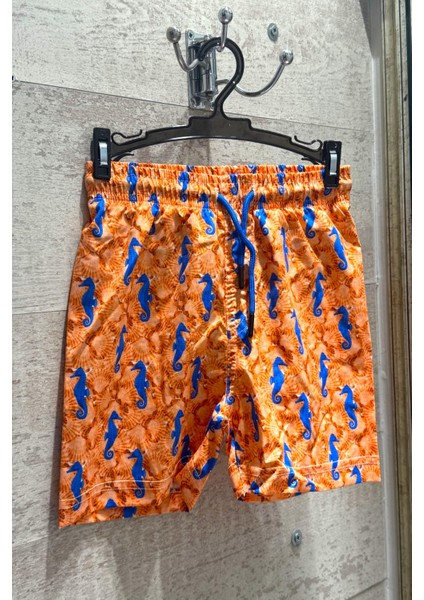 Yeni Sezon Sevimli Deniz Atı Desenli Hızlı Kuruma Özellikli Erkek Çocuk Şort Mayo fiyatları