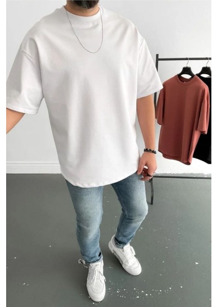 Erkek Oversize Kısa Kollu Nefes Alan T-Shirt