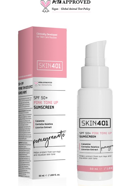 SPF50+ Pembe Ton Eşitleyici Güneş Kremi 50 ml