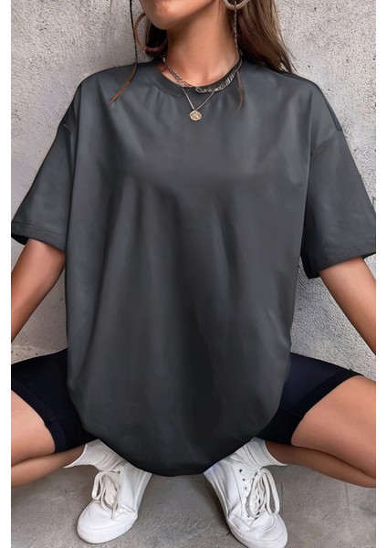 Kadın Nefes Alan Penye Bol Kesim T-Shirt fiyatları