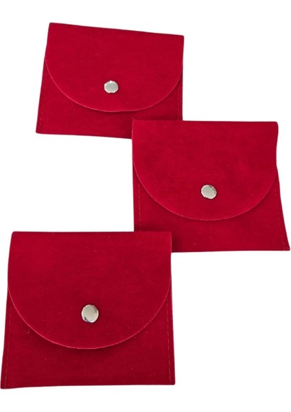 Kadife (Süet) Zarf Kese Kırmızı 25 Adet 8X10 Boy Takı, Altın Kesesi (Çıtçıtlı) indirimleri
