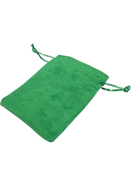 Süet & Kadife Duble Kese Yeşil 25 Adet 9X12 cm Takı, Altın Kesesi (Ipli & Büzgülü) modelleri