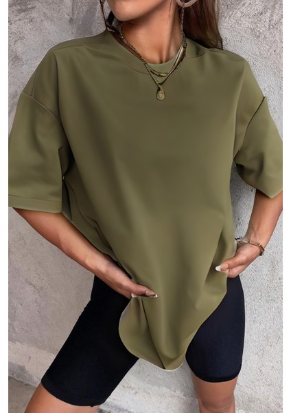 Kadın Nefes Alan Penye Bol Kesim T-Shirt fiyatları