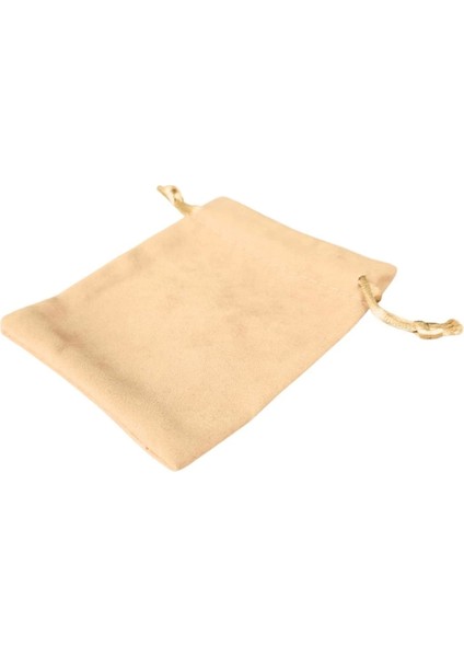 Süet & Kadife Duble Kese Krem 10 Adet 9X12 cm Takı, Altın Kesesi (Ipli & Büzgülü) indirimleri