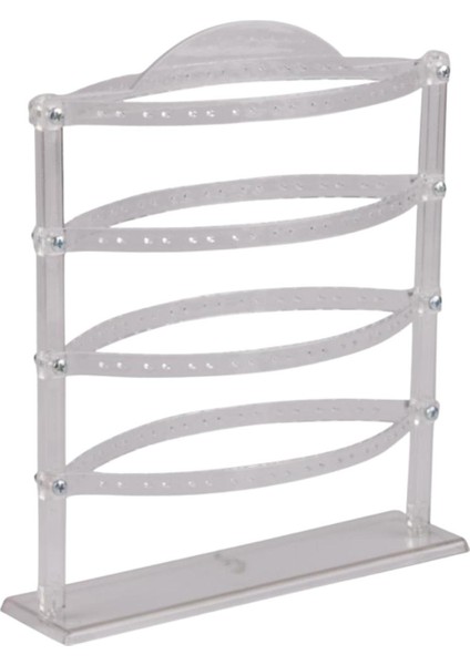 Çift Taraflı Şefaf Küpe Standı (40 Çift Küpe ) Orta Boy Küpe Takı Düzenleme Organizatör