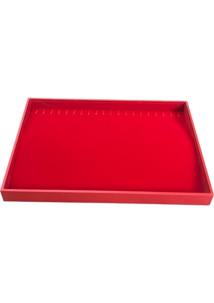 Zincir & Bileklik Takı Tablası Kırmızı Süet fiyatları