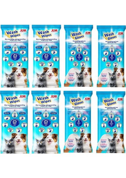 Wash Gloves + Wash Wipes Karma 8 Li Paket