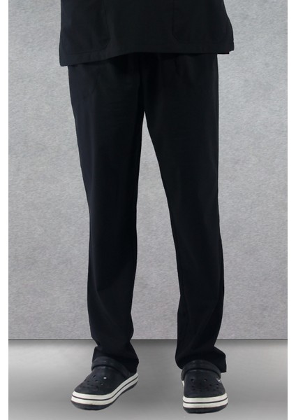 Çınar Üniforma - Likralı V-Yaka Erkek Takım Üniforma - Siyah indirimleri