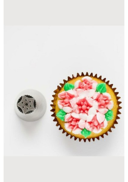 Paslanmaz Çelik Krema Sıkma Torbası Ucu (Şanti Torbası Ucu,çiçek Duy) 1 Adet + 4 Adet Şanti Torbası