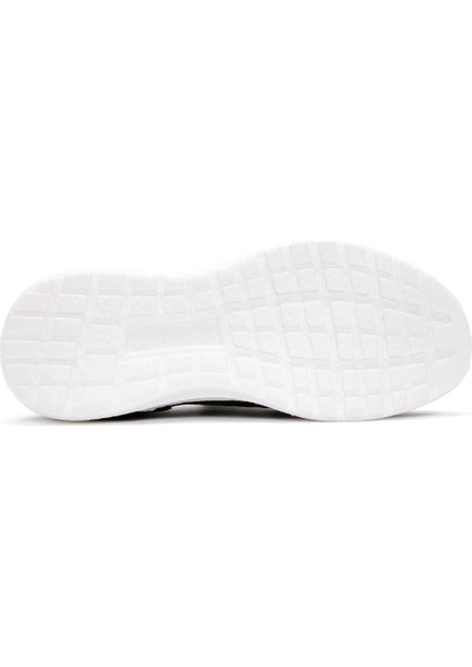 Erkek Siyah Bağcıklı Kalın Tabanlı Kumaş Sneaker