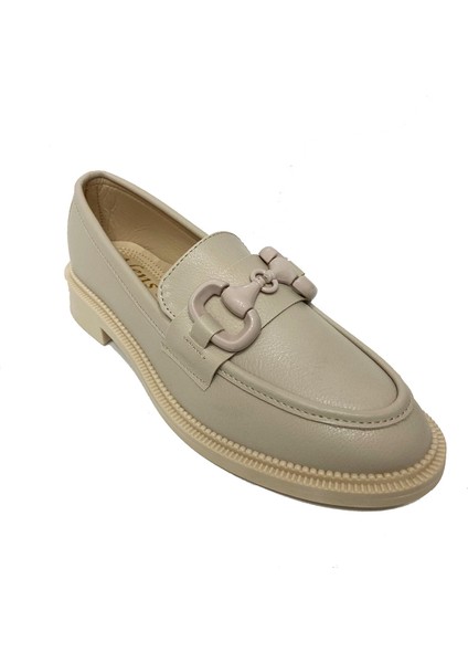 Shoes 302-24 Deri Trend Fashion Tokalı Kadın Babet