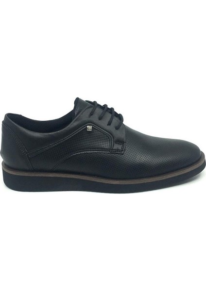 455 Royal Siyah Karamel Deri Casual Erkek Ayakkabı