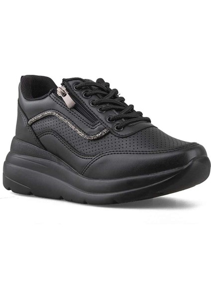 207-24 Deri Trend Fashion Sneakers Kadın Ayakkabı