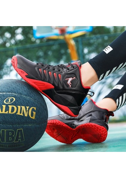 Erkek Basketbol Ayakkabısı Nefes Alabilir Yastıklama Kaymaz Giyilebilir Spor Ayakkabı (Yurt Dışından) indirimleri