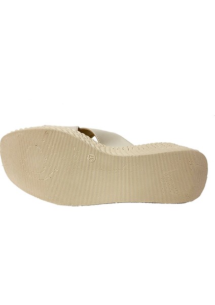 Shoes 814-24 Deri Trend Fashıon Dolgu Topuklu Kadın Terlik modelleri