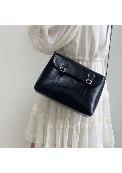 Kadın Çantası Retro Askılı Çanta Çok Yönlü Edebi Omuz Crossbody Çanta (Yurt Dışından)