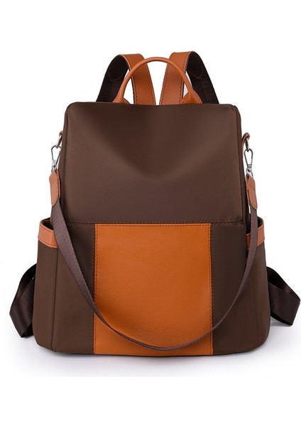 Şık ve Çok Yönlü, Kontrast Renkli Naylon Çift Amaçlı Sırt Çantası (Yurt Dışından)