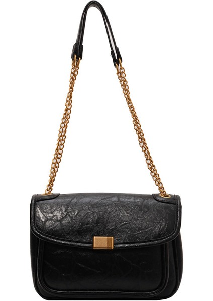 Zincir Dokulu Modaya Uygun Sonbahar ve Kış Modaya Uygun Çok Yönlü Klasik Tarz Tek Omuz Crossbody Kadın Çantası (Yurt Dışından)
