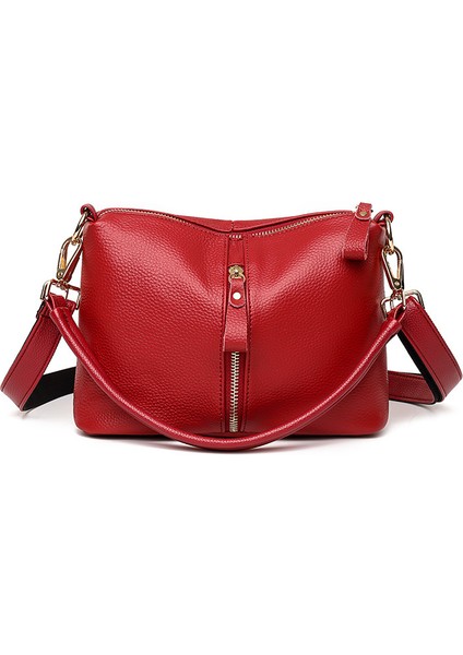 El Tipi Crossbody Çanta Kore Tarzı Ilk Katman Inek Derisi Moda Küçük Kare Çanta (Yurt Dışından)