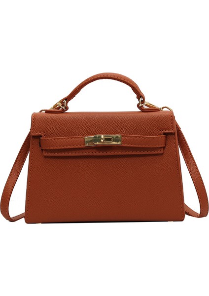 Kadın Çantaları Basit Moda Kilit Kolu Omuz Crossbody Çanta Birkin Çanta Kelly Çanta (Yurt Dışından)