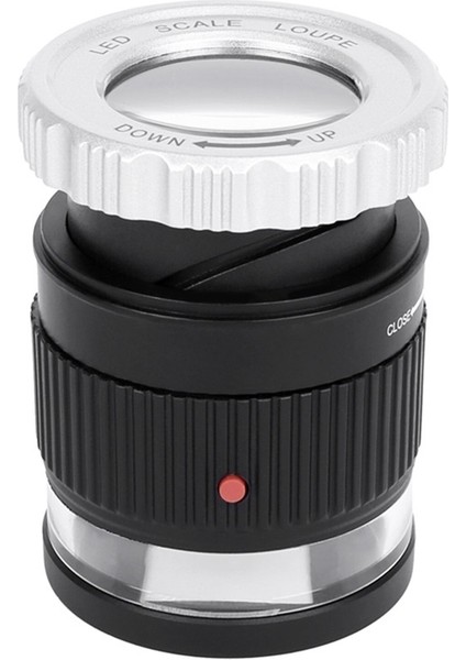 30X Silindir Ölçekli Optik Cam Lens Odaklama Hd Büyüteç (Yurt Dışından)
