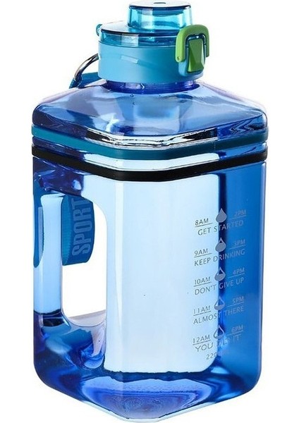 Dmxtop 2.2l Su Şişesi Büyük Kapasiteli Zaman Ölçeği ile Taşınabilir Suluk Matara (Yurt Dışından)